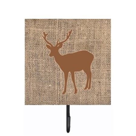 Carolines Treasures Deer Burlap and Brown Leash Or Key Holder BB1012-BL-BN-SH4